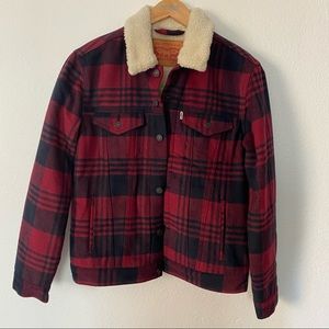 Levi’s plaid Sherpa jacket